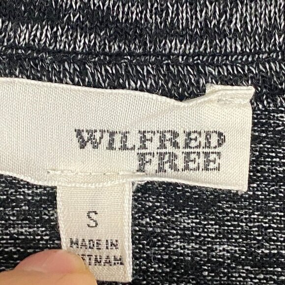 Aritzia Wilfred Free Devinette Womens Top Slouchy Oversized Size S V Neck Gray - Picture 4 of 9